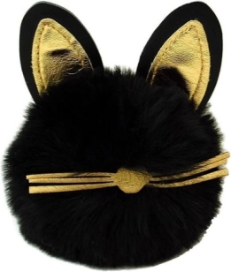 Přívěsek s bambulí kočička