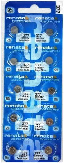 Gombíkové baterie RENATA 377/376 1,55 V – balení 10 ks