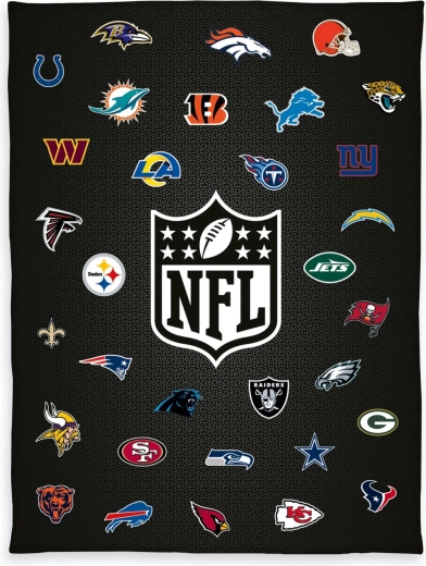 NFL wellsoft fleecová deka 150 × 200 cm