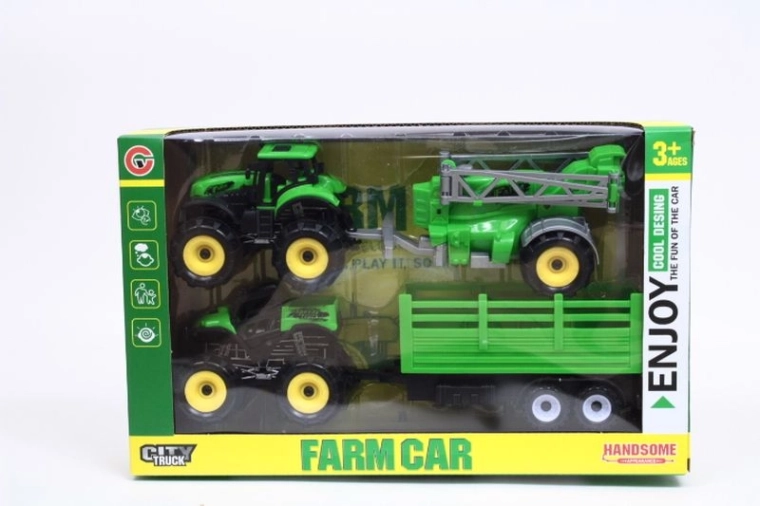 Traktor nebo čtyřkolka s přívěsem (2 varianty)