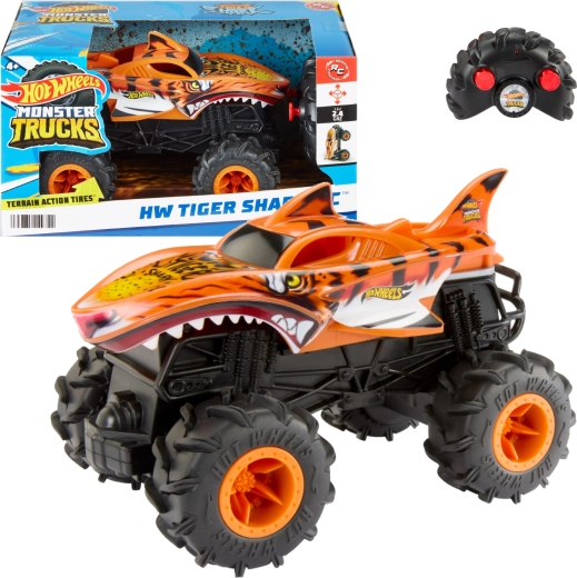 Hot Wheels Monster Trucks Tiger Shark RC na dálkové ovládání