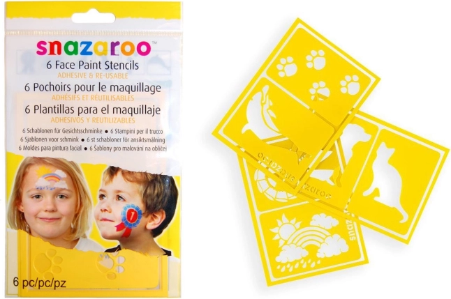 Šablony na obličejové barvy SNAZAROO 6 ks – Rainbow