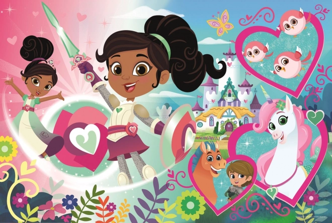 Podlahové maxi puzzle NELLA, princezna rytířů 24 dílků