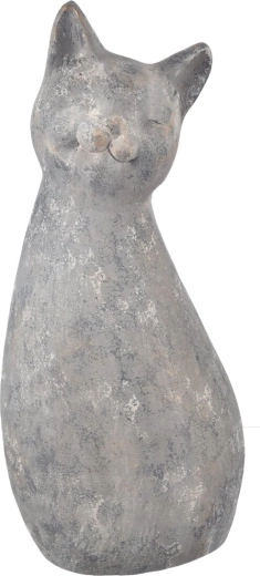 Keramická dekorace kočka MEG, šedá, 83 cm