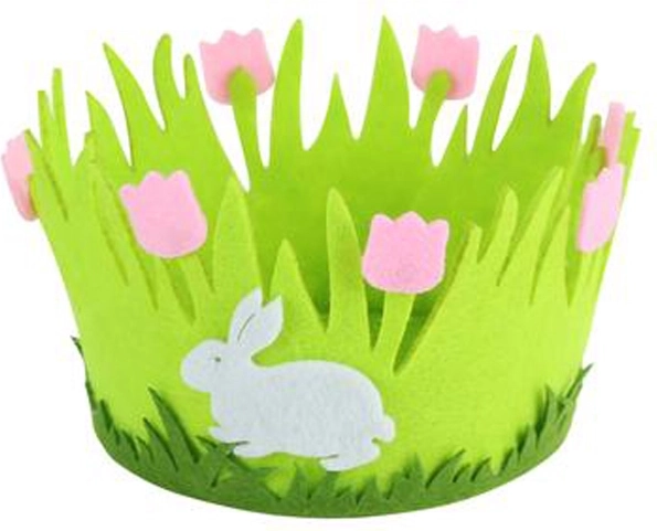 Plstěný velikonoční košík TORO 14 cm, mix motivů