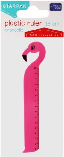 Pravítko ve tvaru plameňáka 15 cm Starpak - 1 kus