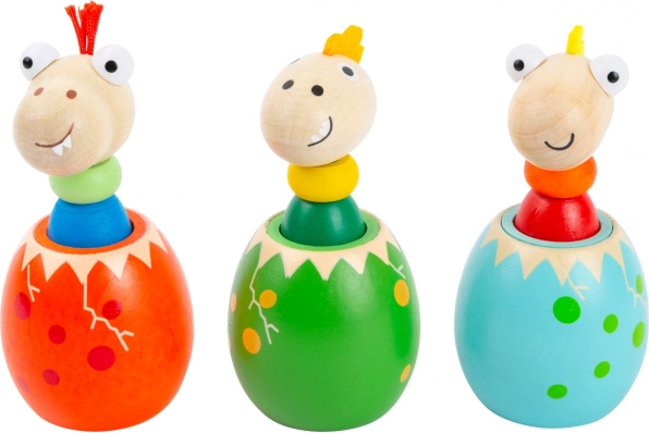 Dinosauří vejce se zvukem Small Foot – dřevěná hračka pro nejmenší