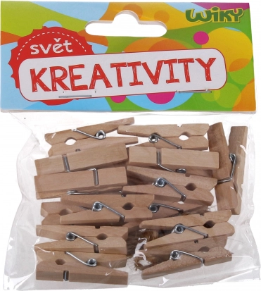 Dřevěné kolíčky 2,5 cm, 25 ks s provázkem
