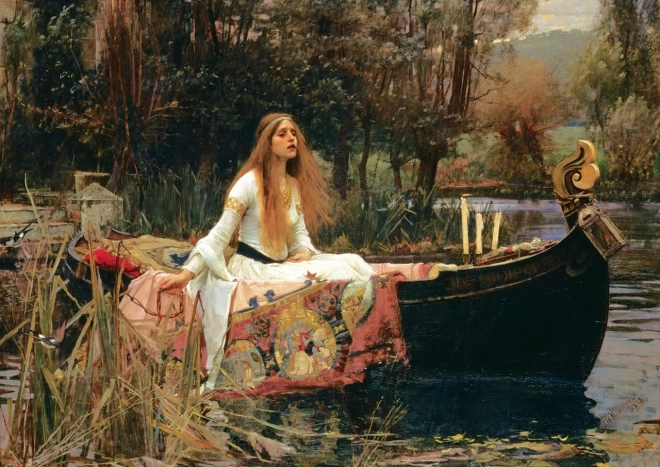 Puzzle ART: Paní ze Shalott (1888) – muzeální série, 2000 dílků