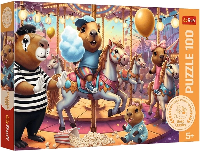 Puzzle kapybary na dovolené 100 dílků