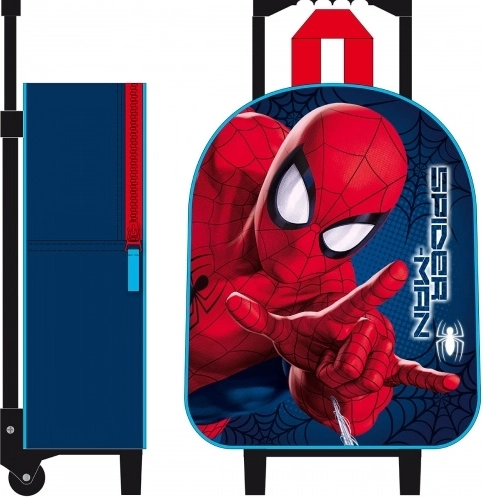 Spider-Man 3D batoh na kolečkách „Friends around town“ 32 cm