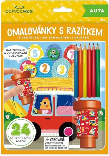 Omalovánky s razítkem CONCORDE – auta