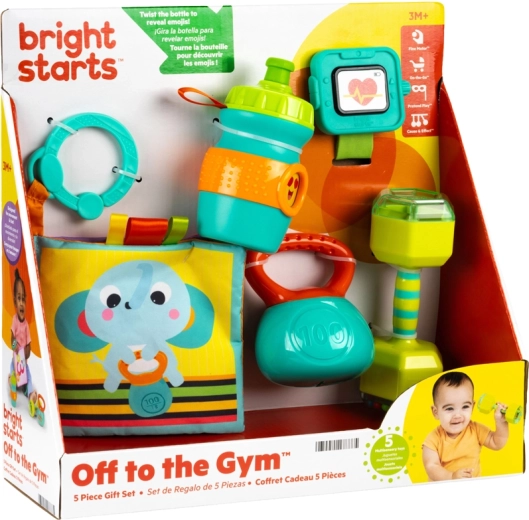 Bright Starts dárková sada hraček pro rozvoj koordinace a smyslů Off to the Gym - 5 ks