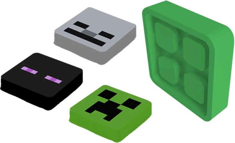 Pixie crew Minecraft reflexní odznáček s multipixely