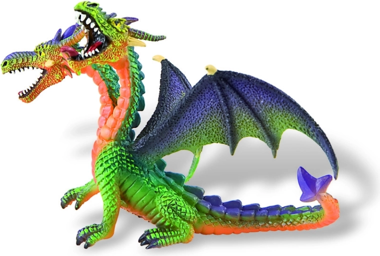 Bullyland dvouhlavý drak – barevná figurka