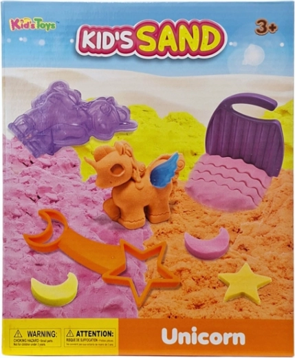 Kinetický písek – sada s jednorožcem (3 barvy) - 1 kus