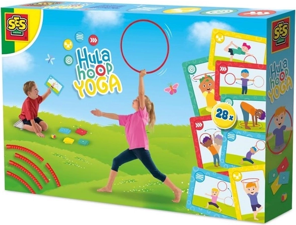 SES Hula hoop na jógu s kartami a kostkou