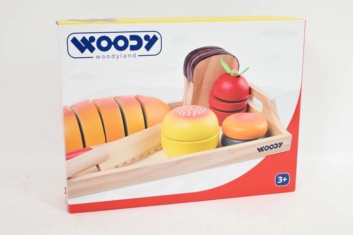 WOODY dřevěný tác se snídaní na krájení - 1 ks