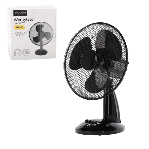 Stolní ventilátor 40 W černý