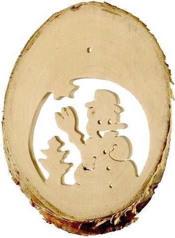 Dětská zimní dřevěná závěsná dekorace 10 ks