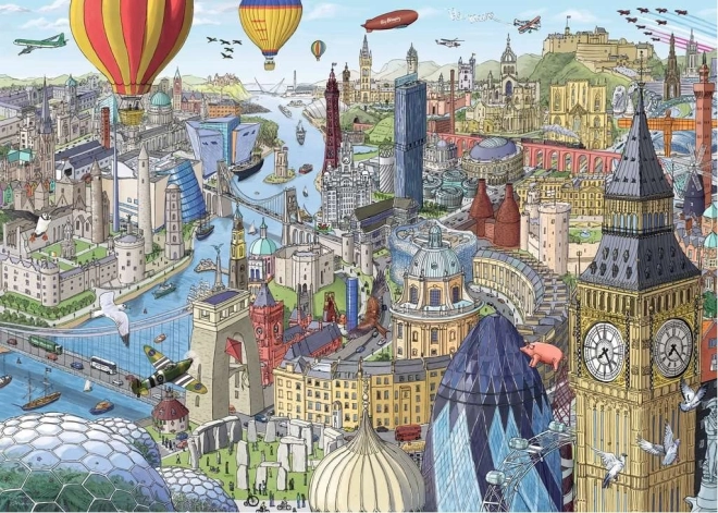 Puzzle kolem velké británie a irska 1000 dílků ravensburger