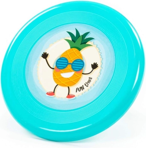 Létající talíř frisbee s motivem ananasu tyrkysový - 1 kus