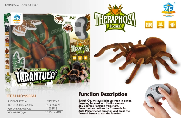Dálkově ovládaná tarantule