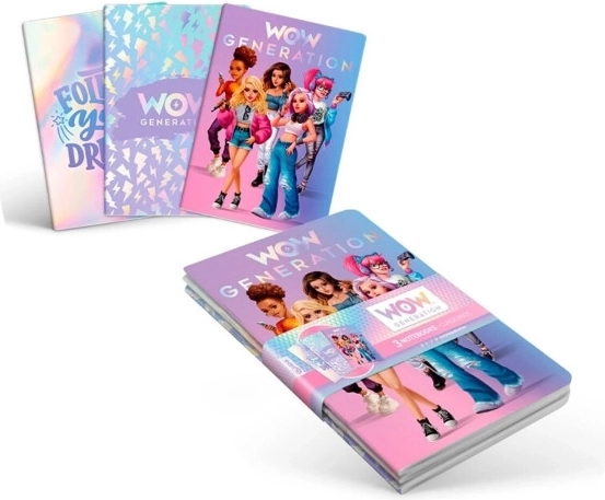 Sešit A5 WOW Generation – sada 3 kusů