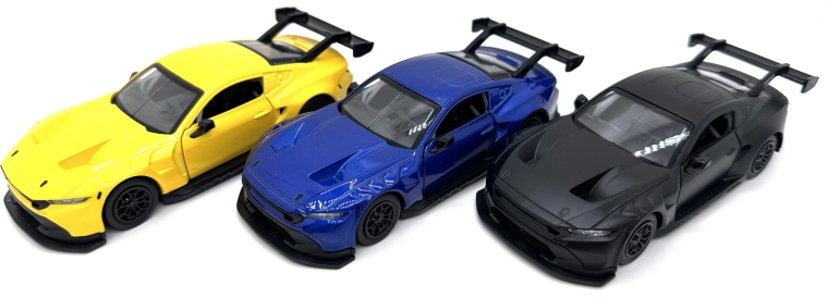 Kovový model auta Ford Mustang GT3 (2024) se světly a zvuky