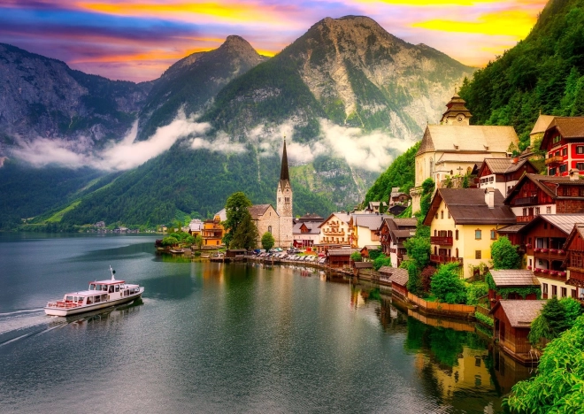 Puzzle Hallstatt při západu slunce 1000 dílků