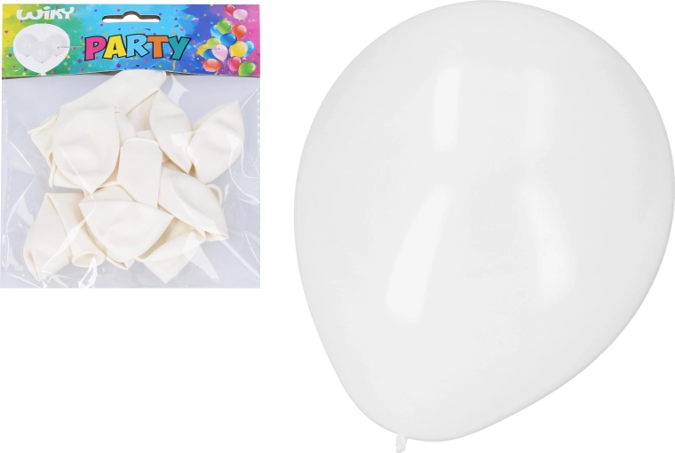 Bílý nafukovací balónek 30 cm - 10 ks