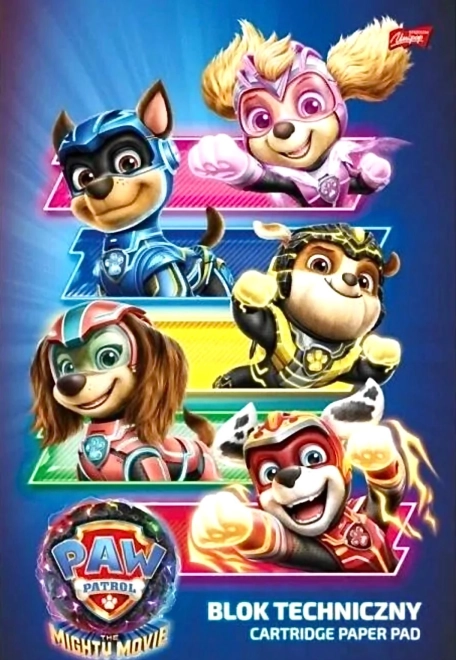 Plakátové papíry A4, bílé, 10 listů PAW PATROL