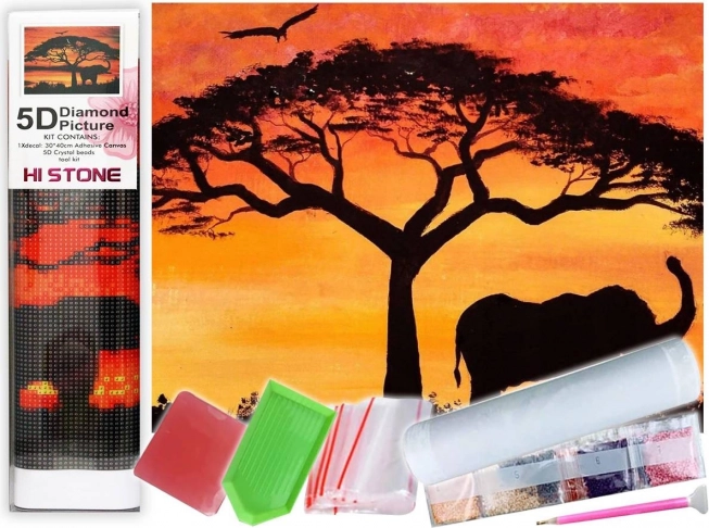 Diamantové malování – kreativní mozaiková sada s kamínky
