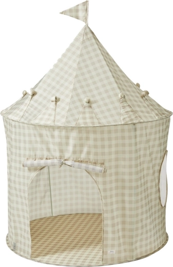3 Sprouts dětský stan recycled gingham beige
