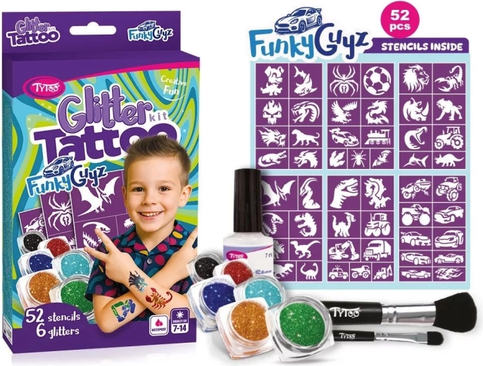 Sada třpytivých tetování FunkyGuyz