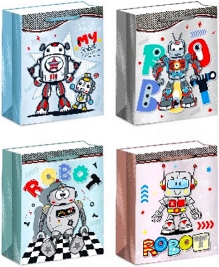 Dárková papírová taška velikost L – mix vzorů