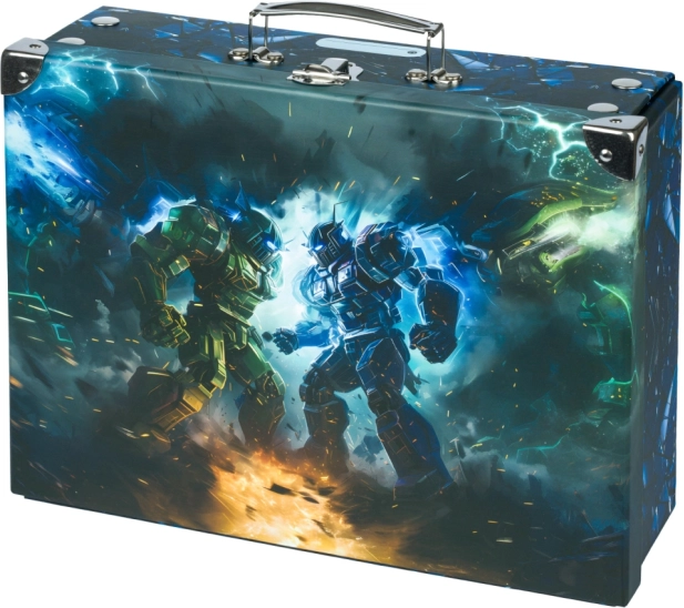 Skládací školní kufřík Roboti