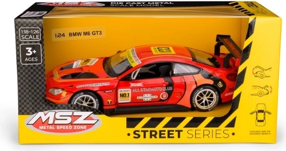 Sběratelský model BMW M6 GT3 v měřítku 1:24, červený