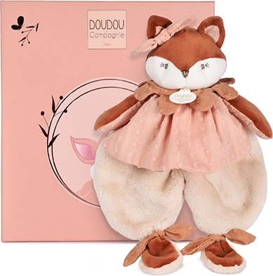 Doudou dárková sada plyšový muchláček liška Mina 29 cm