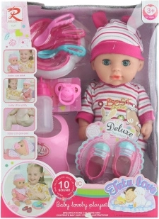 Miminko 30 cm se zvuky a čůrací funkcí s doplňky