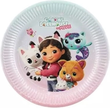 Papírové talířky Koci domek Gabi 23 cm (6 ks)