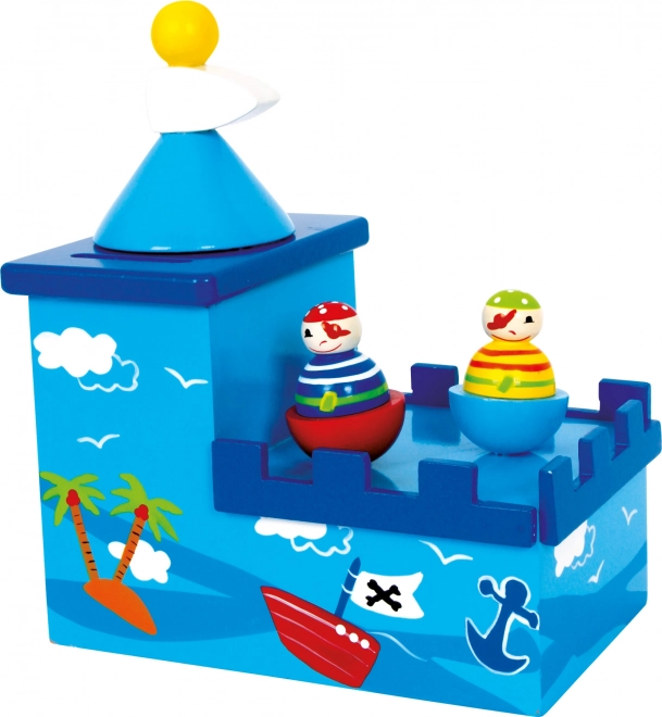 Small Foot dřevěná hrací pokladnička Olli a Bolli