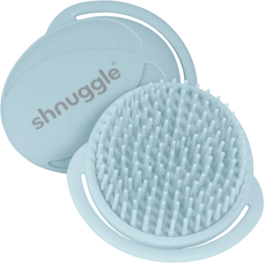 Shnuggle dětský silikonový kartáč blue
