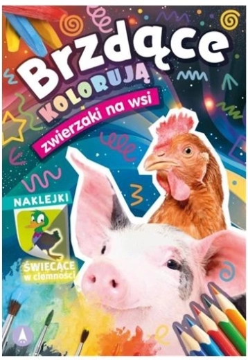 Omalovánky se samolepkami – Zvířata na farmě (svítí ve tmě)