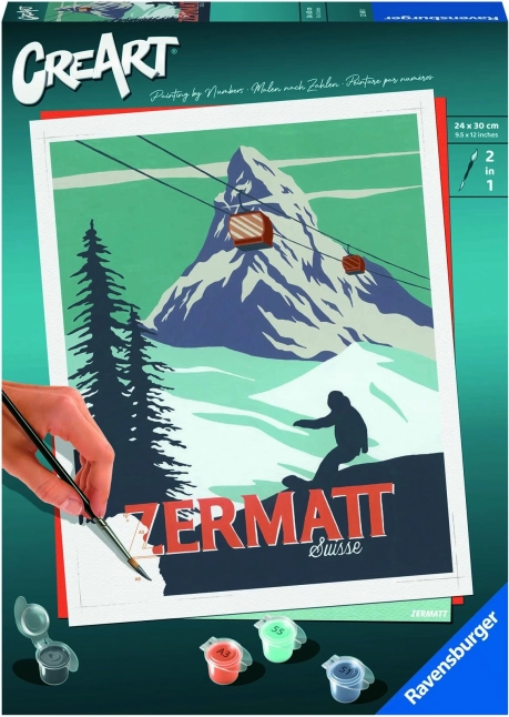 Creart zermatt, švýcarsko – malování podle čísel