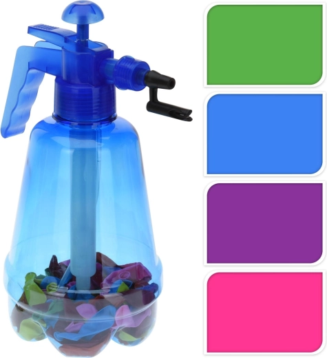 Přenosná pumpička na vodní balónky 1,7 l se 100 balónky