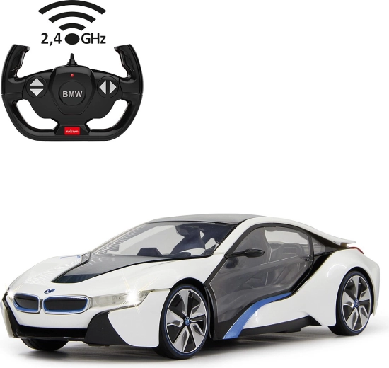 RC auto BMW i8 bílé 1:14 s ovládáním 2,4 GHz