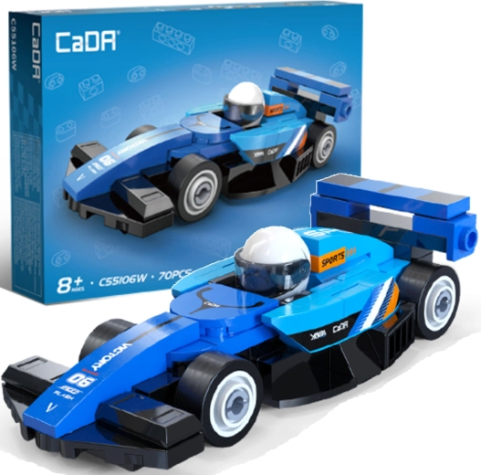 Stavebnice CaDA závodní auto Circuit Racing Car blue (70 dílků)