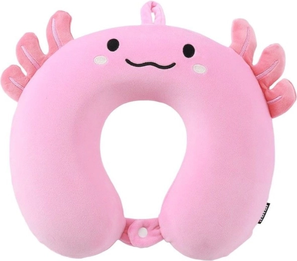 Cestovní polštář rohlík růžový axolotl