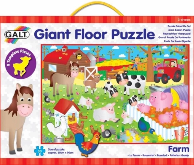 GALT obří podlahové puzzle farma 30 dílků